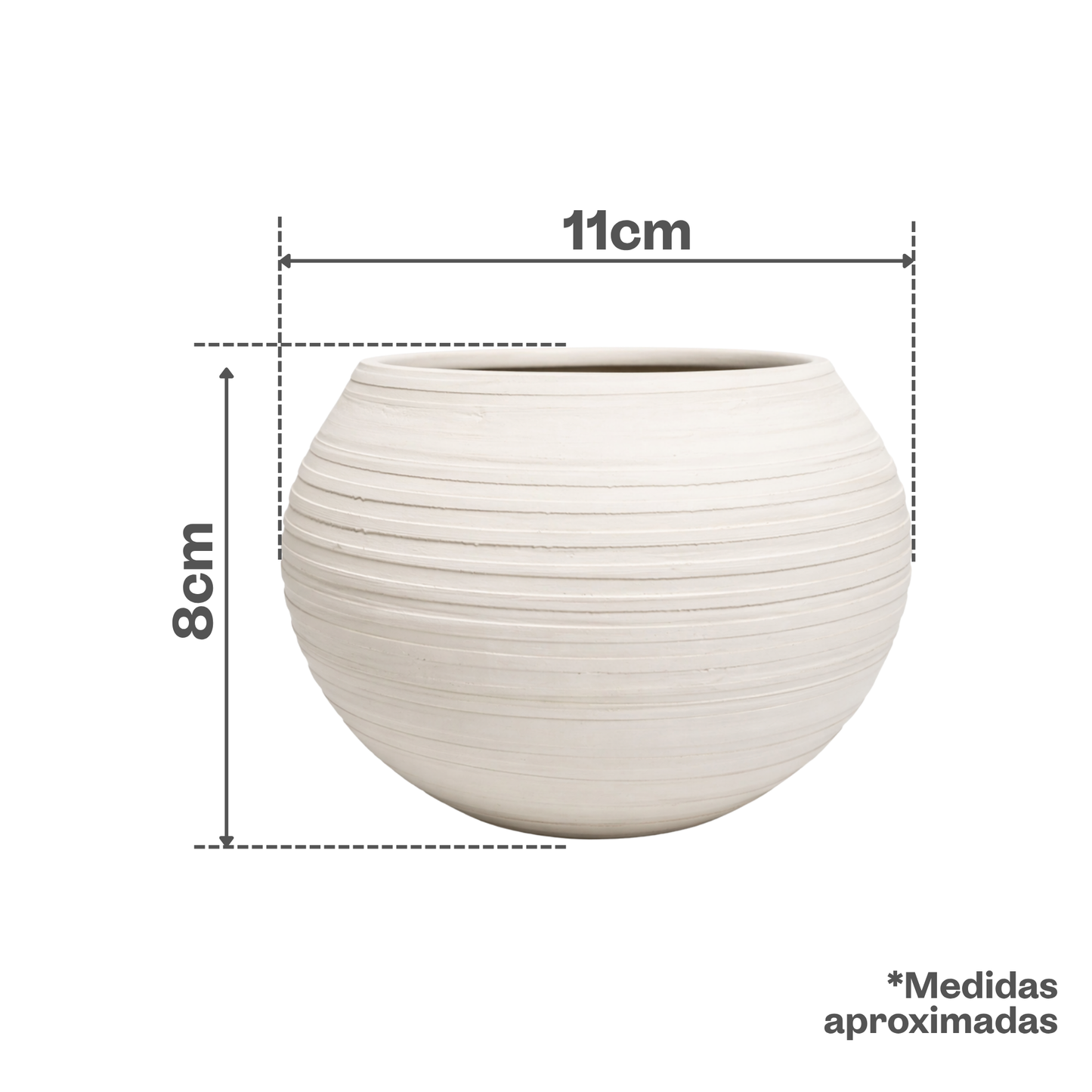Esfera Mini Peinada Blanca con Plato #1 T34 SET x4