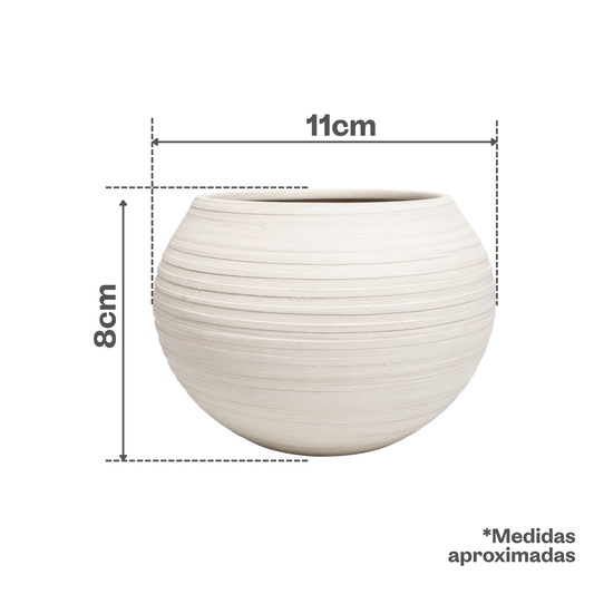 Esfera Mini Peinada Blanca con Plato #1 T34 SET x4